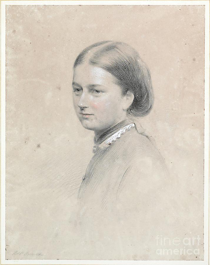 Portrait Of Lady Rachel Scott Painting by Thomas Price Downes Fine