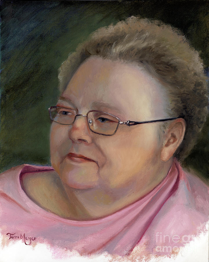 Portrait of Linda Briggs Painting by Terri  Meyer
