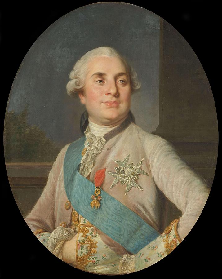 Portrait of Louis XVI, King of France. Louis XVI -1754-1793-, King of France. Painting by Joseph Siffrede Duplessis -workshop of-