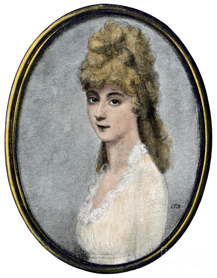 Portrait Drawing - Portrait Of Louisa Johnson Adams (1775-1852), Wife Of John Quincy Adams Colouring Engraving Of The 19th Century by American School