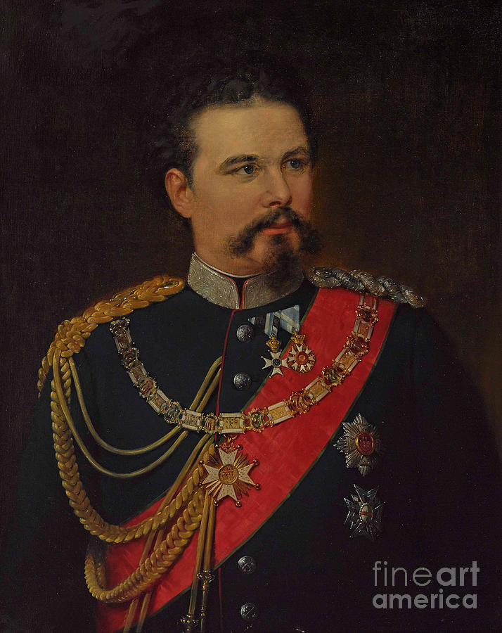 Portrait Of Ludwig II Of Bavaria Drawing by Heritage Images