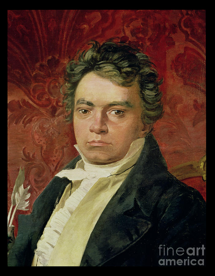 Portrait Of Ludwig Van Beethoven Painting by Italian School