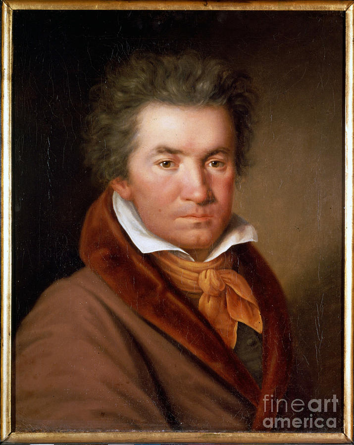 Portrait Of Ludwig Van Beethoven Painting by Willibrord Joseph Mahler Or Maehler