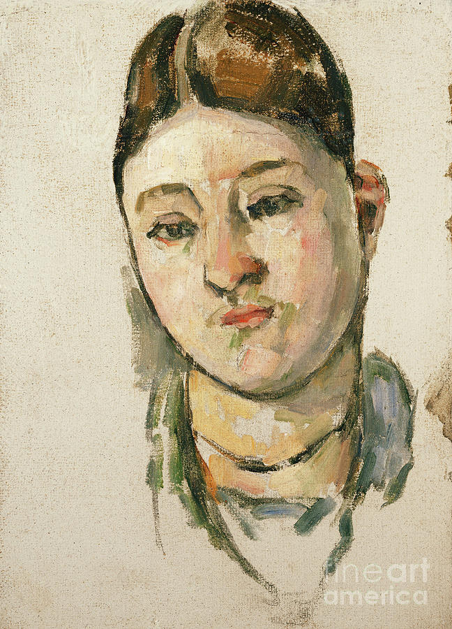 Portrait Of Madame Cezanne; Portrait De Madame Cezanne, C.1883 Painting by Paul Cezanne
