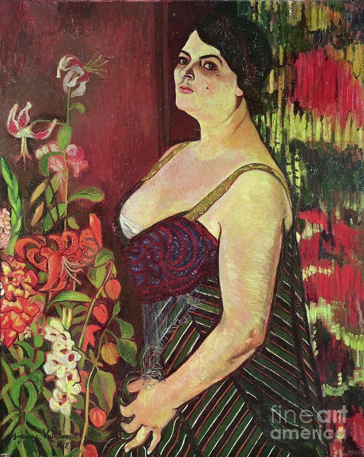 Portrait Of Madame Coquiot, 1918 Painting by Marie Clementine Valadon