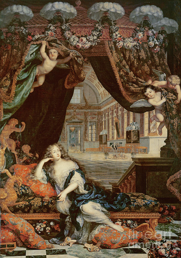 Portrait Of Madame De Montespan Painting by Henri Gascard