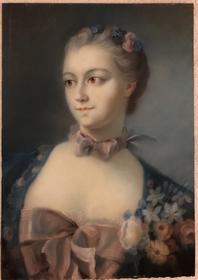 Portrait of Madame de Pompadour Painting by Attributed to Francois Boucher