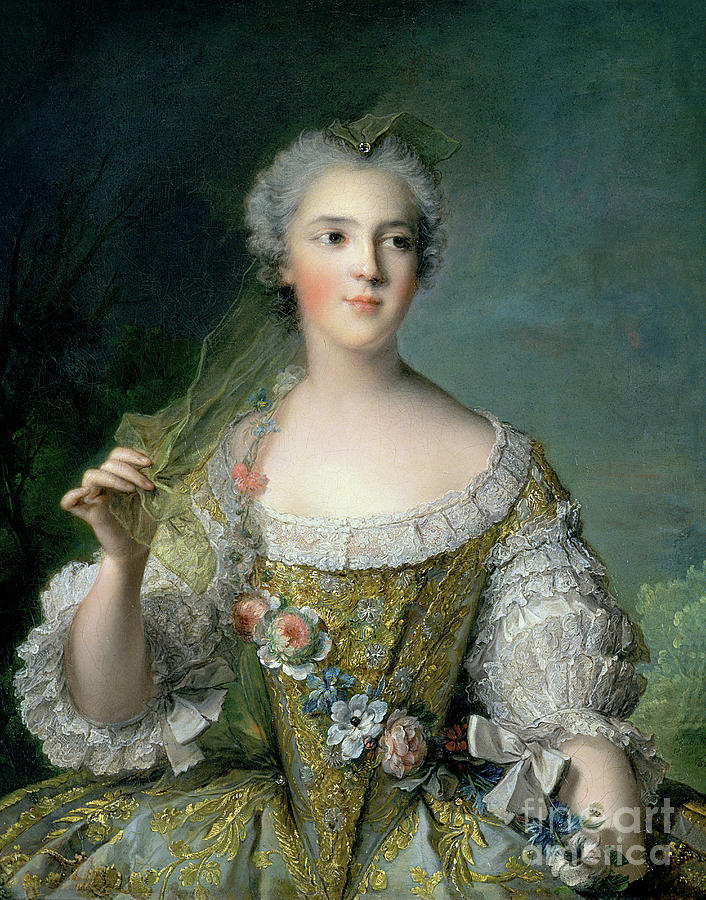 Portrait Of Madame Sophie Painting by Jean-marc Nattier