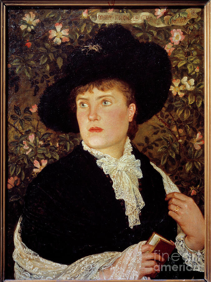 Portrait Of Madame Walter Crane Nee Mary Frances, 1882 (oil On Canvas) Painting by Walter Crane Portrait Of Madame Walter Crane Nee Mary Frances, 1882 (oil On Canvas) Painting by Walter Crane