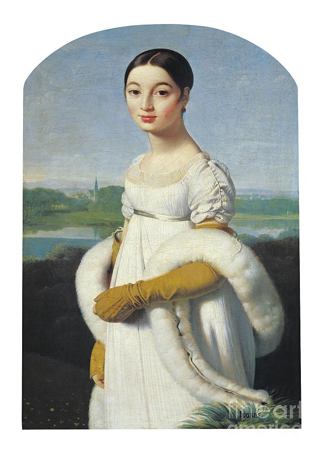 Portrait Of Mademoiselle Caroline Riviere Painting by Jean Auguste Dominique Ingres