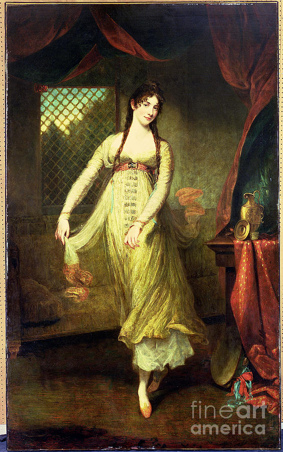 Portrait Of Mademoiselle Hilligsberg Painting by John Hoppner