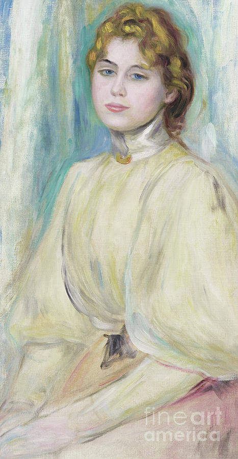 Portrait of Mademoiselle Yvonne Lerolle Painting by Pierre Auguste Renoir