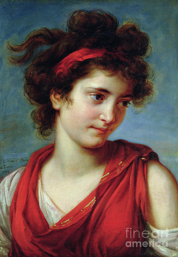 Portrait Of Maguerite Porporati, 1792 Painting by Elisabeth Louise Vigee-lebrun