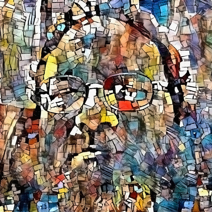 Abstract Digital Art - Portrait of man by Bruce Rolff