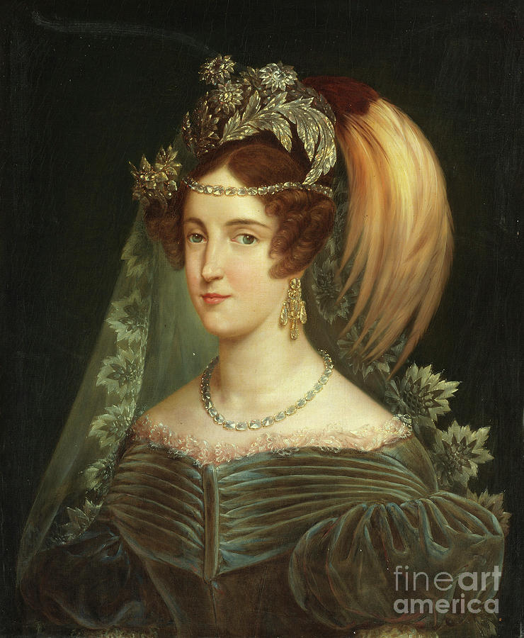Portrait Of Maria Cristina Of Savoy Drawing by Heritage Images