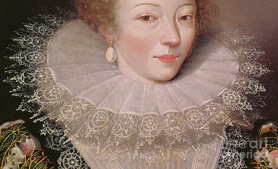 Portrait of Marie Vignon, detail Painting by French School