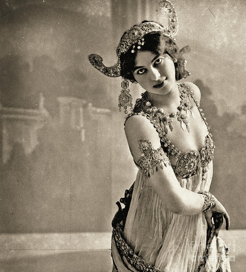 Portrait Of Mata Hari, Black And White Photo Photograph by European School