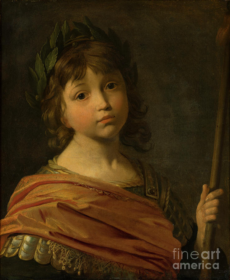 Portrait Of Maurice Or Moritz, Prince Palatine Depicted As Mars, When A Boy Painting by Gerrit Van Honthorst