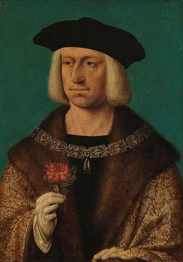 Portrait of Maximilian I, holy Roman emperor Painting by Vincent Monozlay
