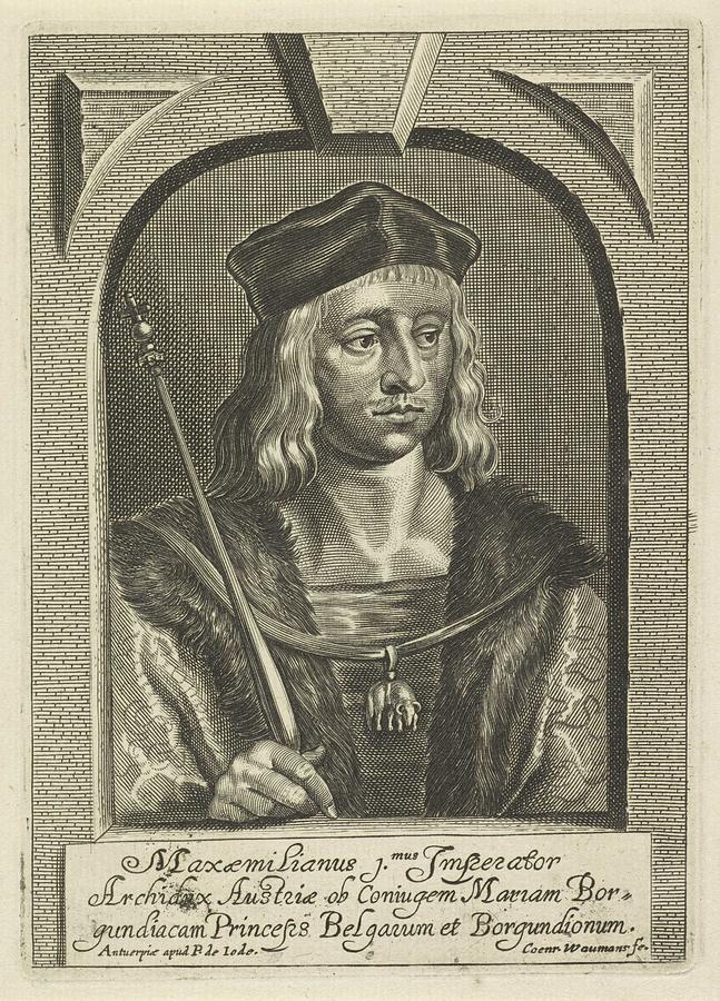 Portrait of Maximilian I of Habsburg, Roman-German emperor, Coenraet ...