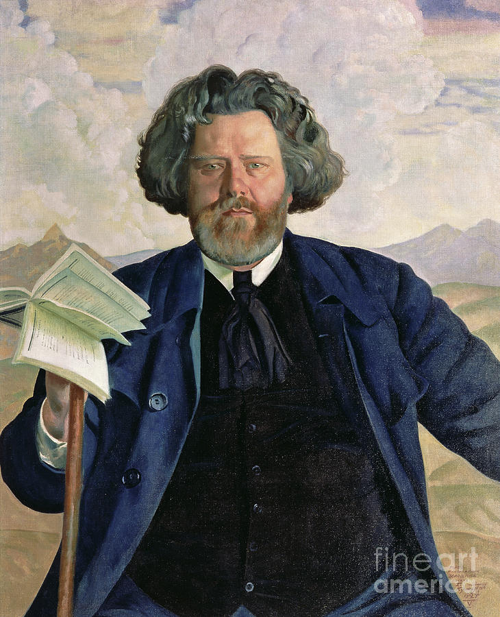 Portrait Of Maximilian Voloshin Painting by Boris Kustodiev