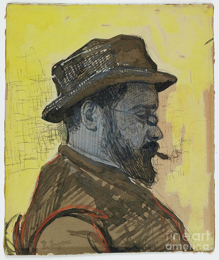 Portrait Of Maximilien Luce, C.1890 Painting by Paul Signac