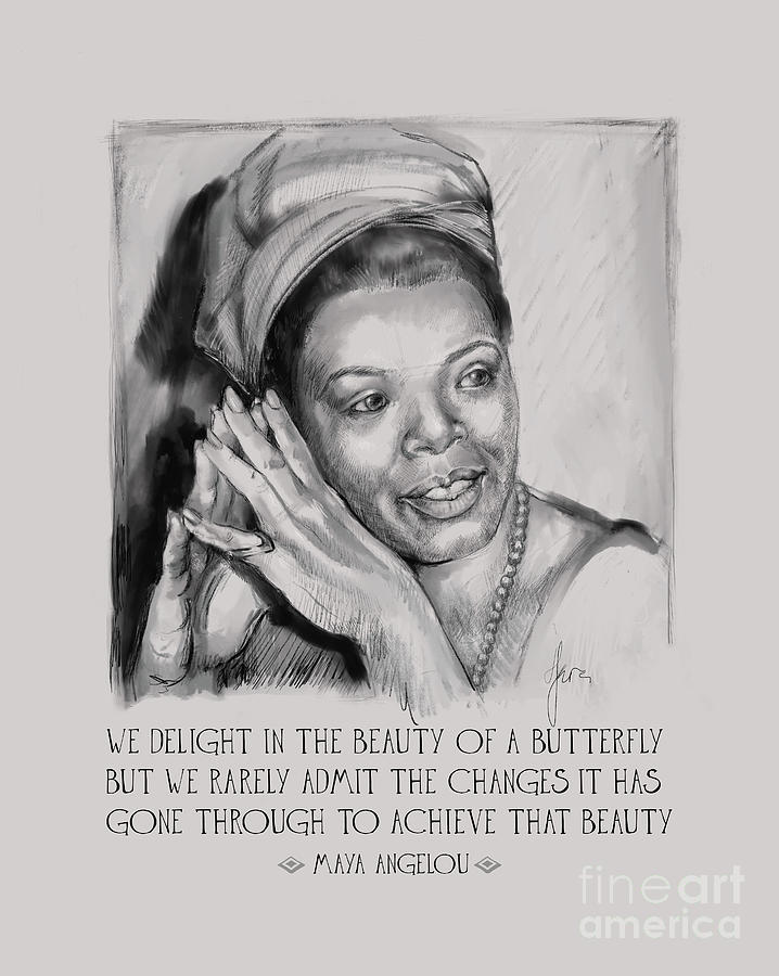 PORTRAIT OF MAYA ANGELOU by Lora Serra PORTRAIT OF MAYA ANGELOU by Lora Serra