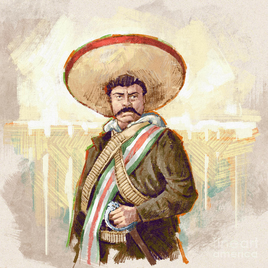 Portrait Of Mexican Revolutionary Pancho Villa, 2023 Painting by ...