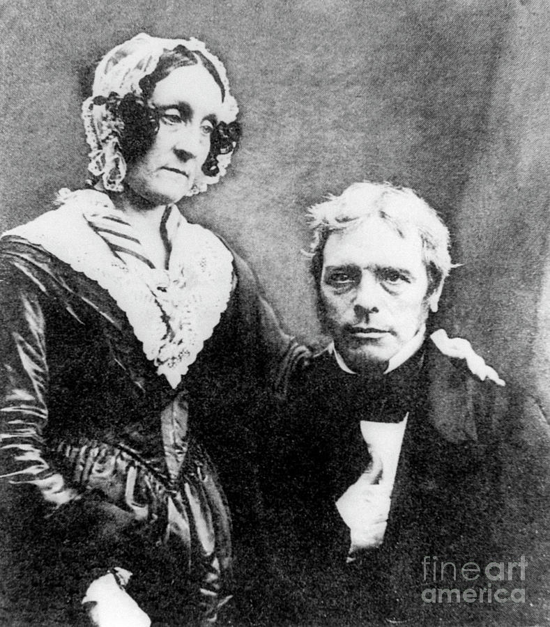 Portrait Of Michael Faraday With His Wife Photograph by Science Photo Library