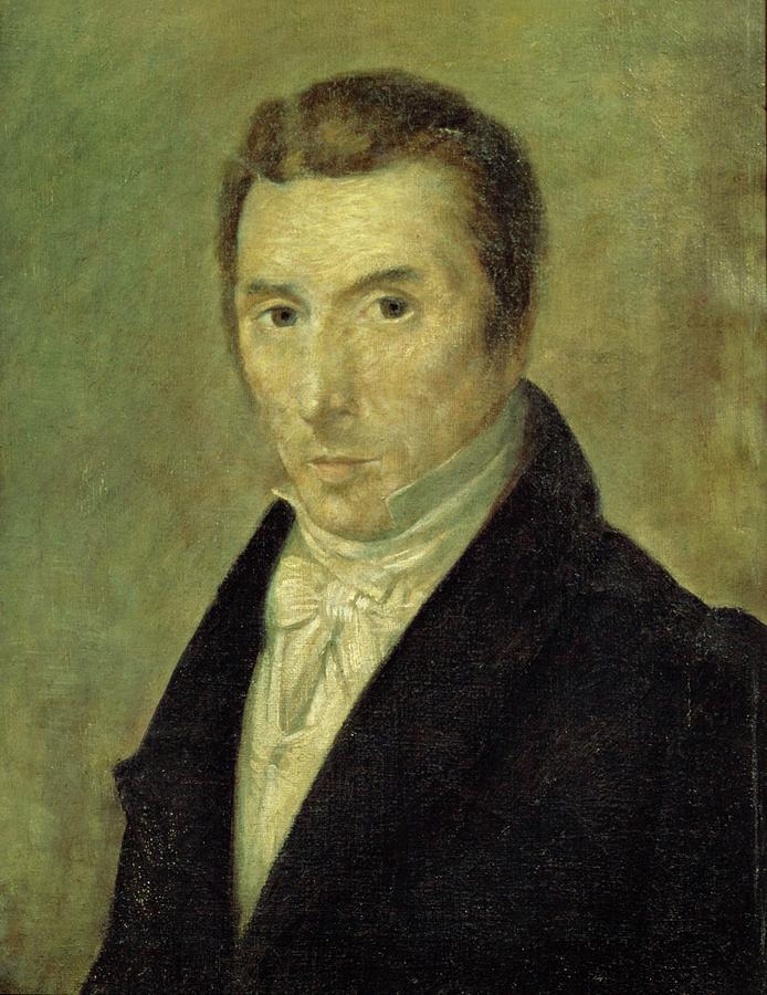 Portrait of Mikolaj Chopin, Father of Frederic Chopin, 1829, Oil on canvas, 29,5 x 22 cm. Painting by Album