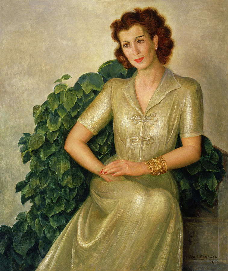 Portrait of Mrs. Eulalia O. de Rendon Painting by Angel Zarraga