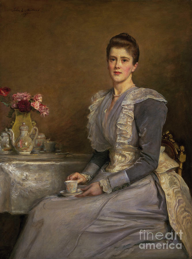 Portrait Painting - Portrait Of Mrs Joseph Chamberlain by John Everett Millais