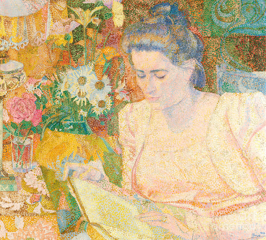 Portrait of Mrs Marie Jeannette de Lange Painting by Jan Theodore Toorop