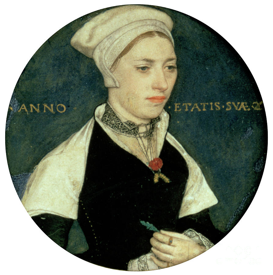 Portrait Of Mrs Pemberton, C1535 Drawing by Print Collector