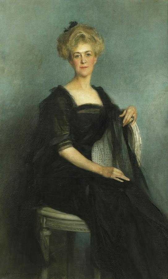 Portrait Of Mrs. William K. Vanderbilt Painting by Fran?ois Flameng ...