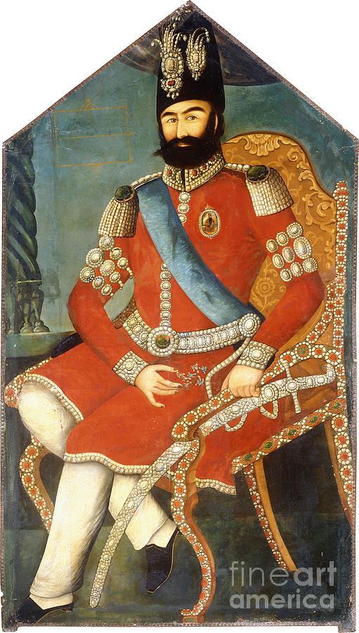 Portrait Of Muhammad Shah, C. 1850 Painting by Persian School - Fine ...