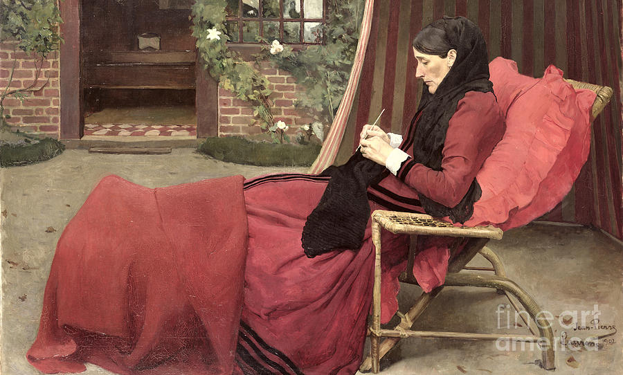 Fresco Painting - Portrait Of My Mother, 1902 by Jean-pierre Laurens