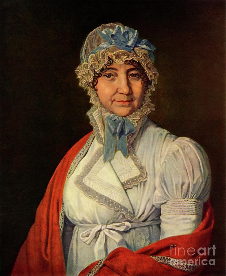 Portrait Of Nadezhda Ivanovna Dubovitska Drawing by Print Collector