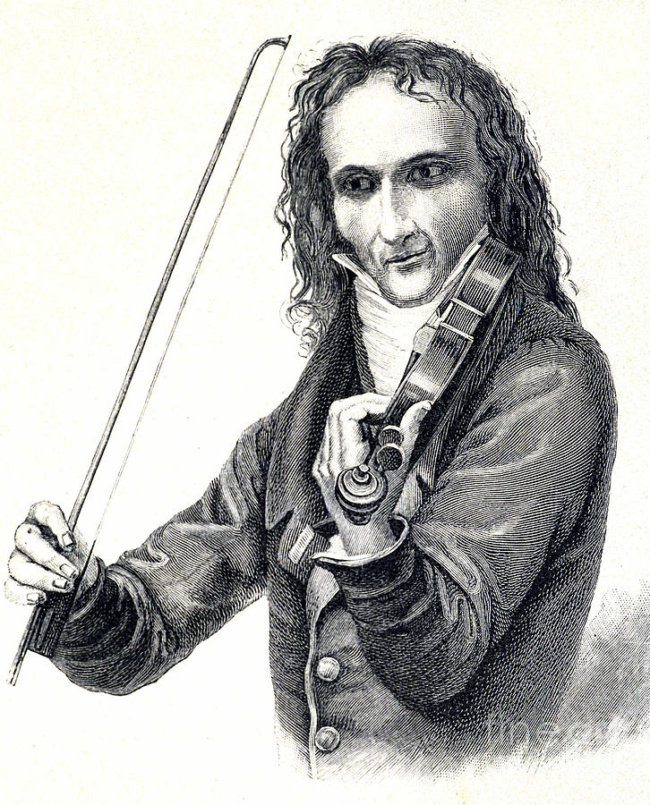 Portrait Of Niccol Paganini Drawing by Unknown