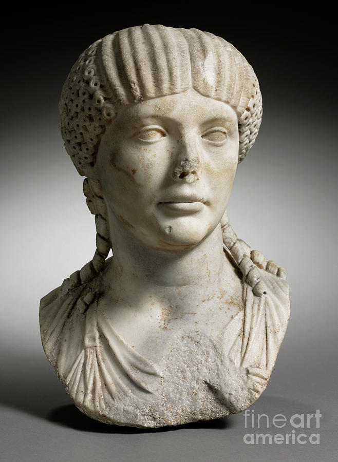 Portrait Of Octavia, Wife Of Nero, marble Sculpture by Roman Imperial Period