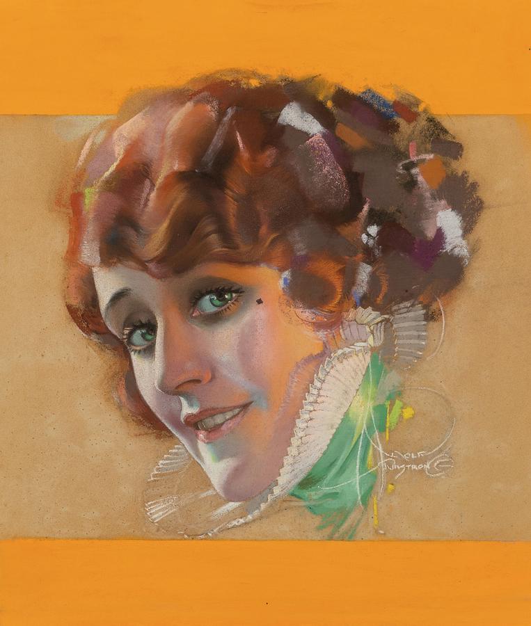 Vintage Painting - Portrait Of Olga Petrova by Rolf Armstrong