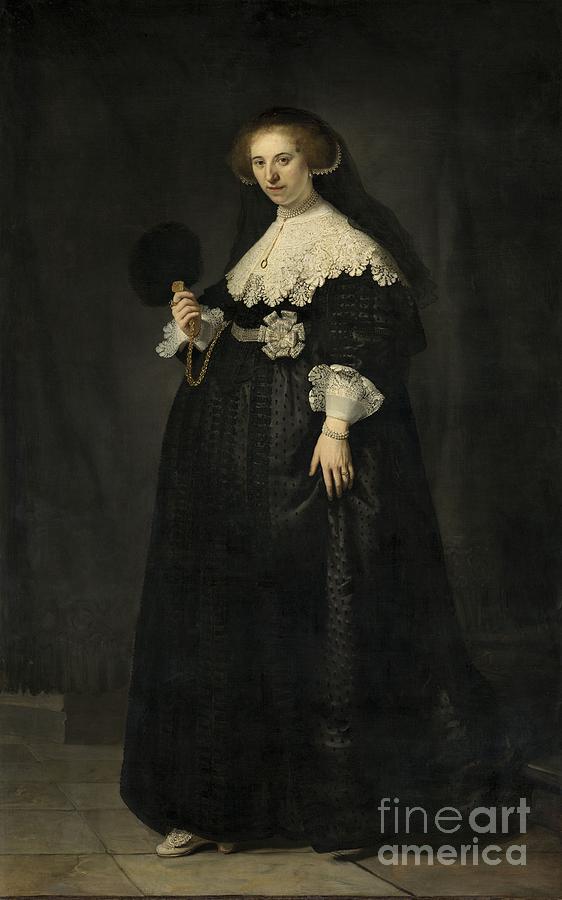 Portrait Of Oopjen Coppit, 1634 Painting by Rembrandt Harmensz. Van Rijn