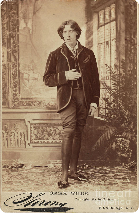 Portrait Of Oscar Wilde 1854-1900 Drawing by Heritage Images