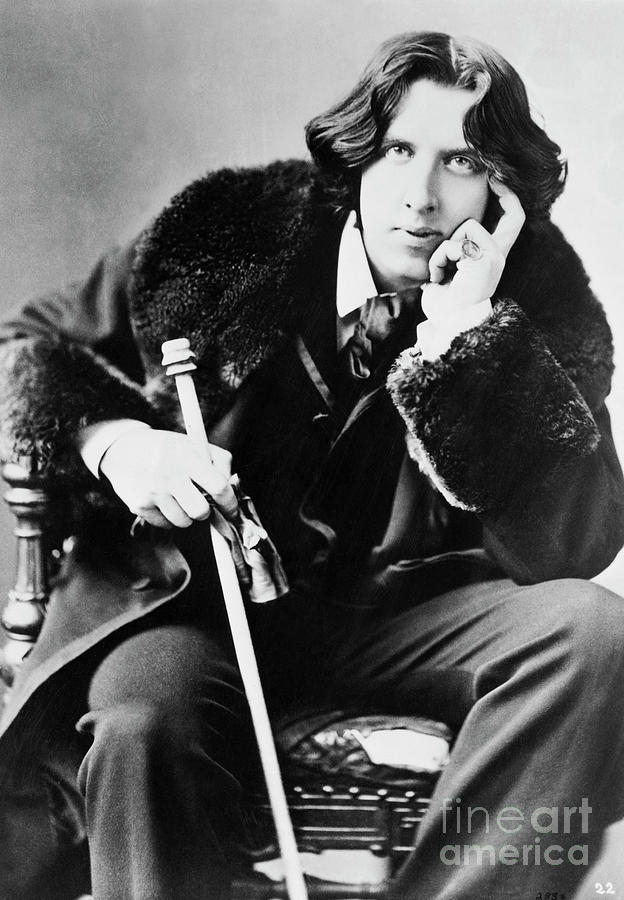 Portrait Of Oscar Wilde With Cane Photograph by Bettmann
