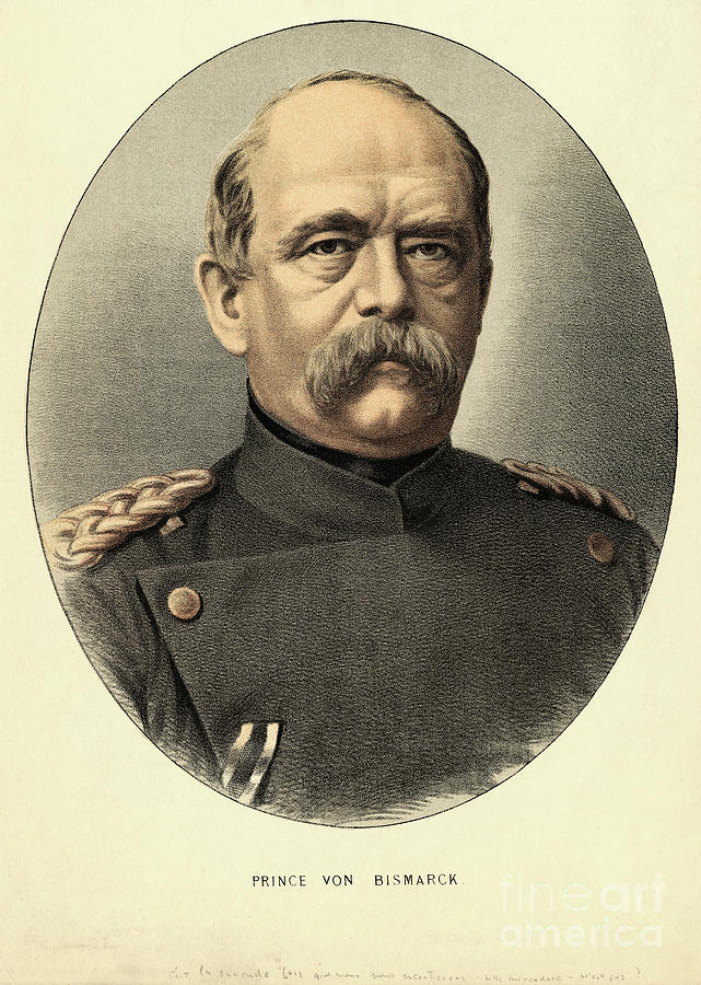 Portrait Of Otto Von Bismarck By Bettmann