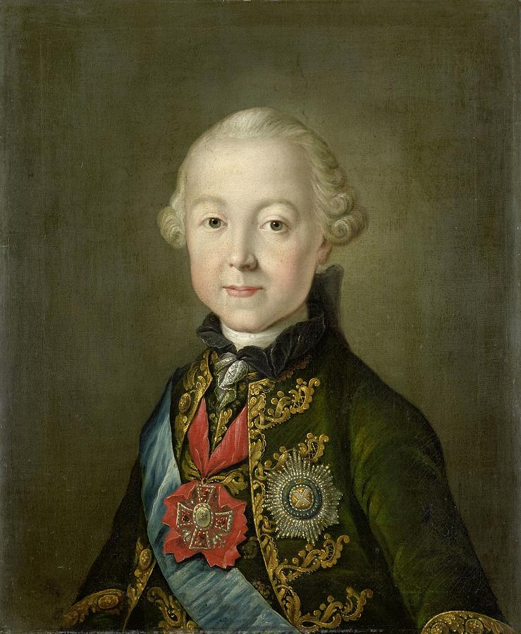 Portrait of Paul I, Emperor of Russia Painting by Vincent Monozlay