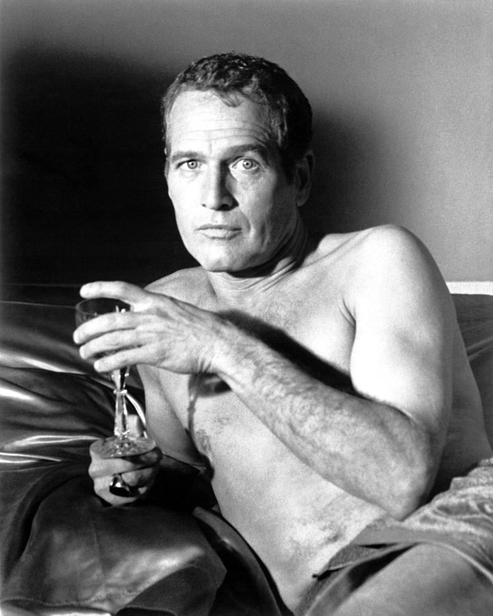 Portrait Of Paul Newman Holding Wine Glass Photograph by Globe Photos ...