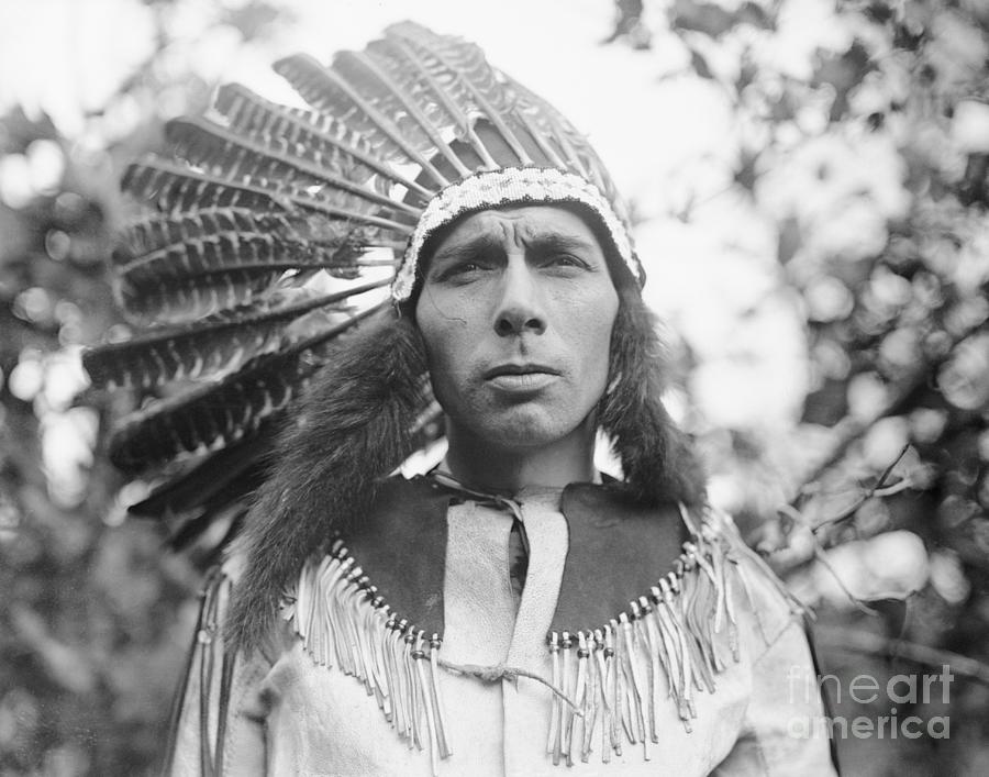 Portrait Of Penobscot Indian George Photograph by Bettmann