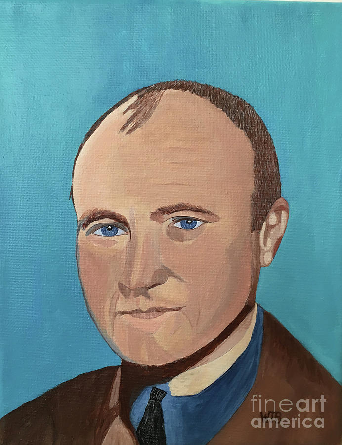 Portrait of Phil Collins Painting by William Bowers