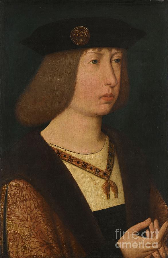 Portrait Of Philip The Fair, Duke Of Burgundy, 1500 Oil On Panel Painting by Netherlandish School